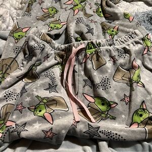 Grogu Baby Yoda Pajamas with Green and Pink Star Wars Design
